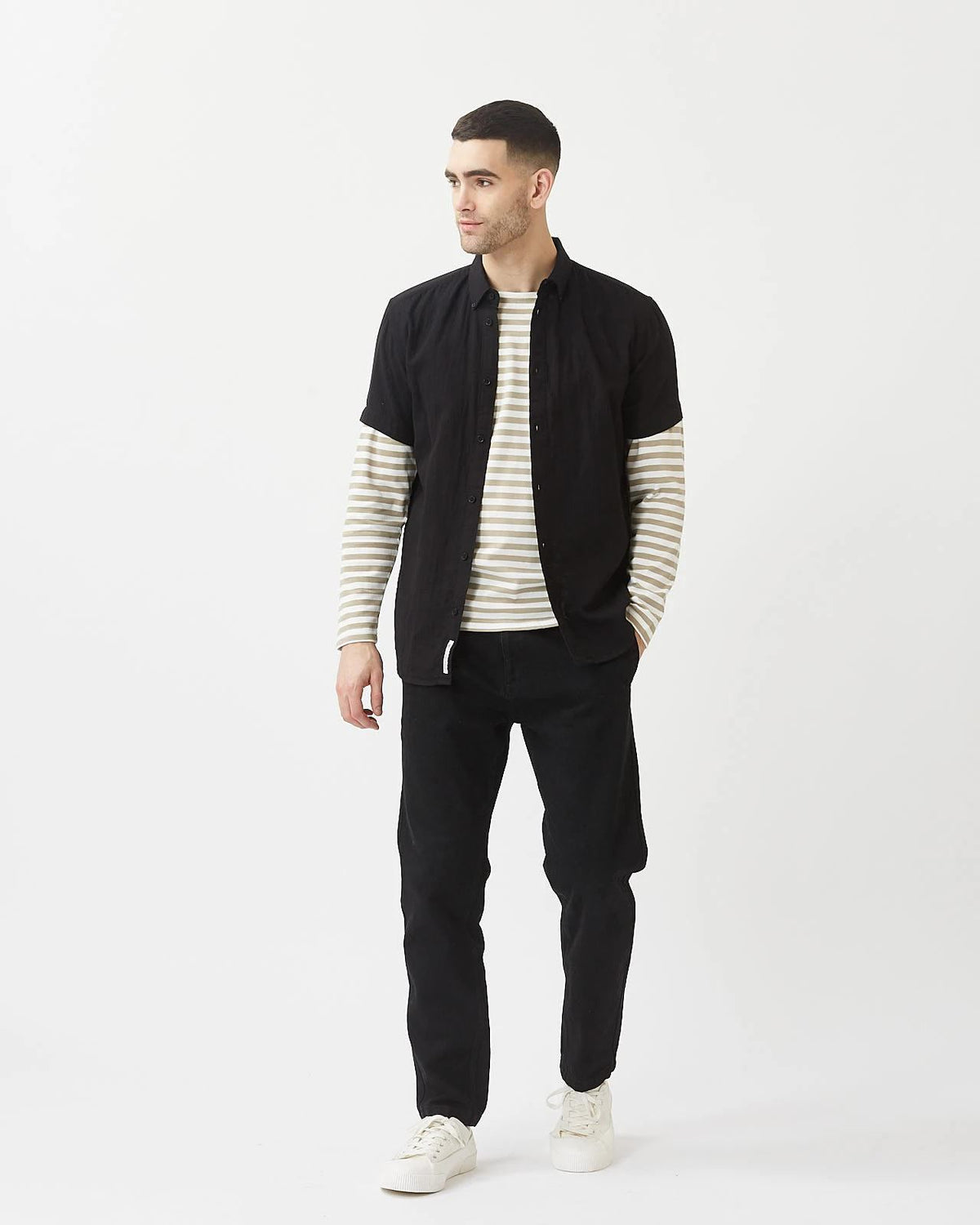 Minimum - Aleksander 8011 Short Sleeved Shirt #Color_Black