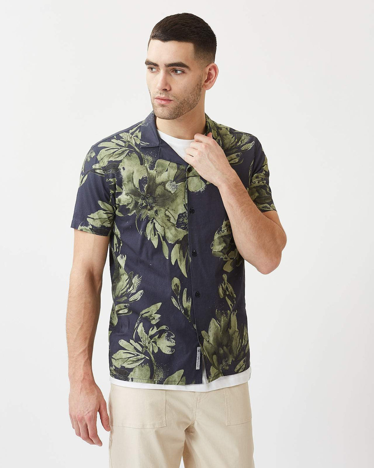 Minimum - Emanuel 9036 Short Sleeved Shirt #Color_Navy Blazer