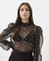 Minimum - Neliane 7436 Long Sleeved Blouse #Color_Black