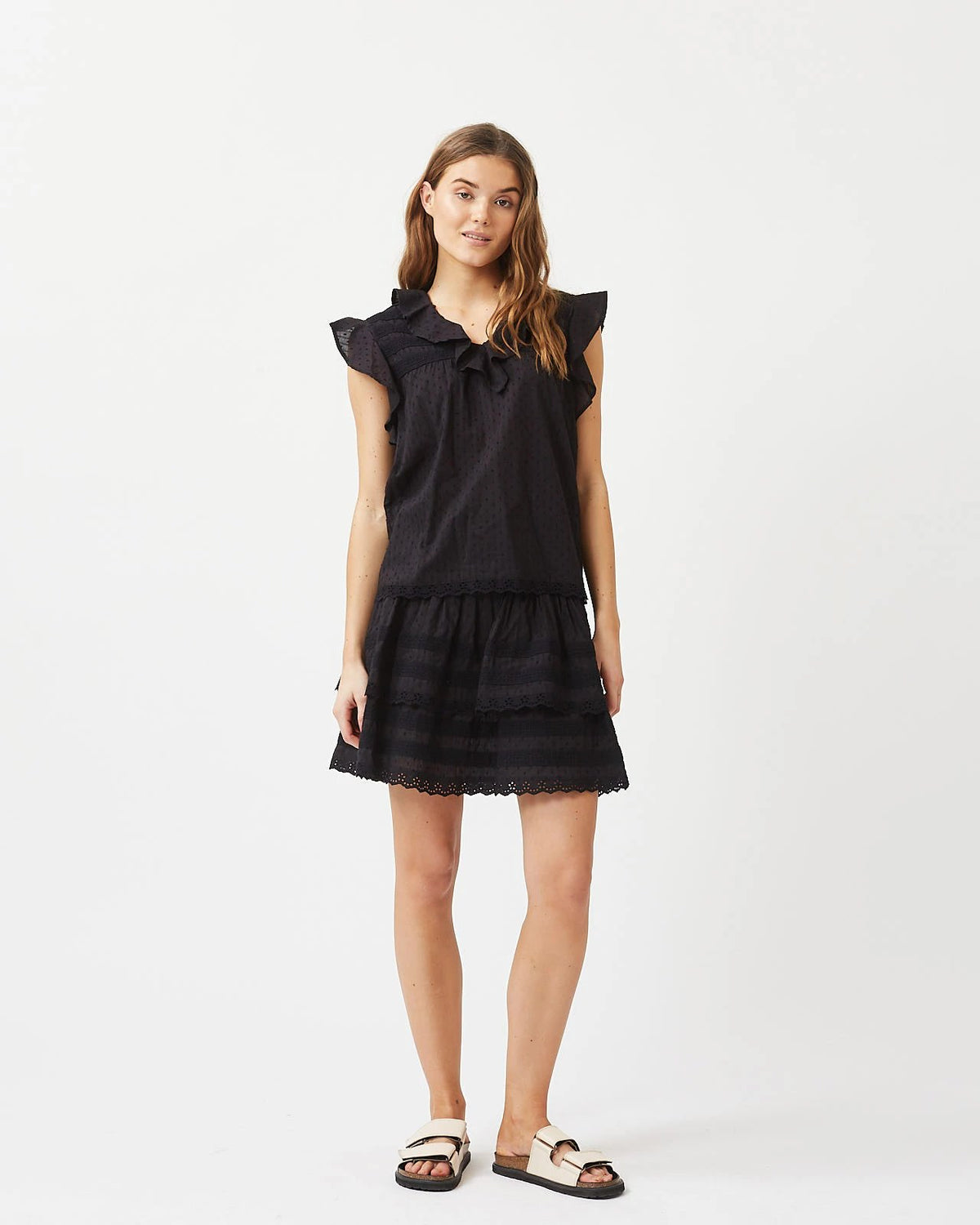 Minimum - Thola 7487 Short Sleeved-Blouse #Color_Black