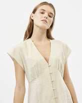 Minimum - Tysea 8071 Midi Dress #Color_Khaki Green