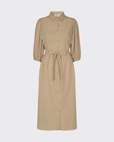 Minimum - Mysalina 8081 Midi Dress #Color_Khaki Green