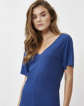 Minimum - Lindusa 8085 Midi Dress #Color_Navy Peony