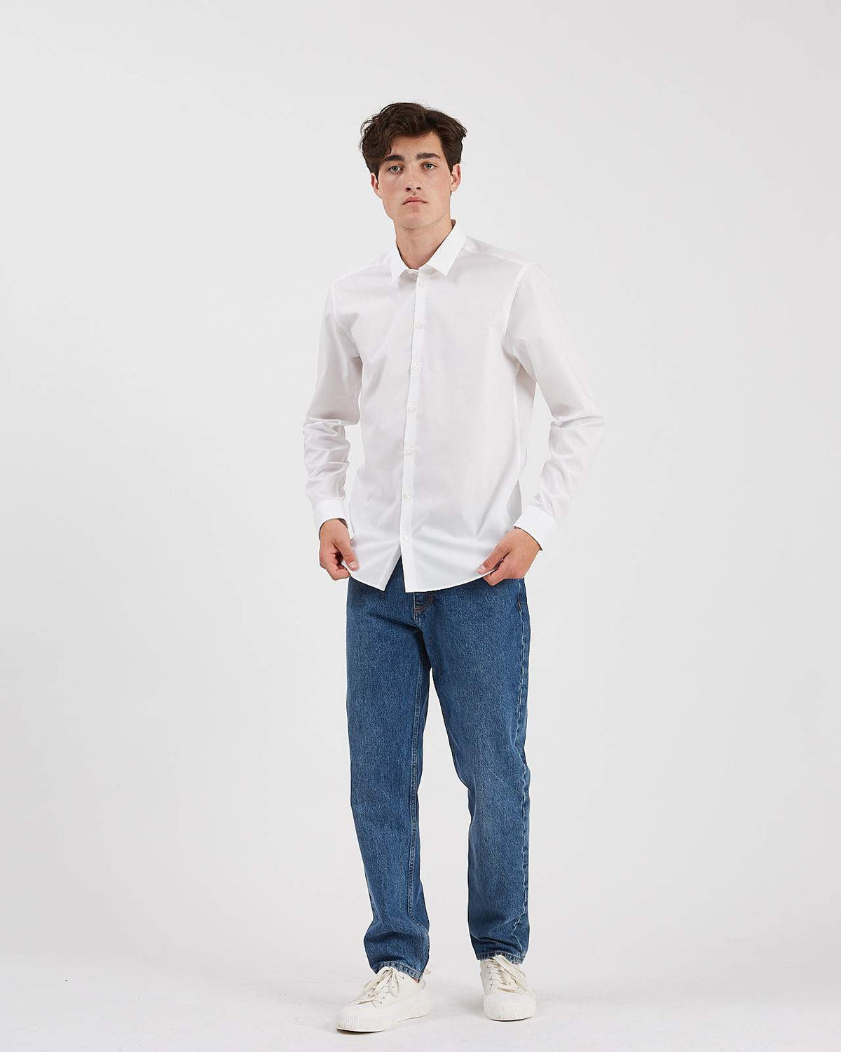 Minimum - Hall 002 Long Sleeved Shirt #Color_White
