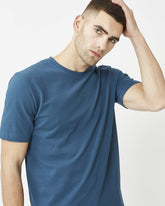 Minimum - Sims 2088 Short Sleeved T-Shirt #Color_Majolica Blue