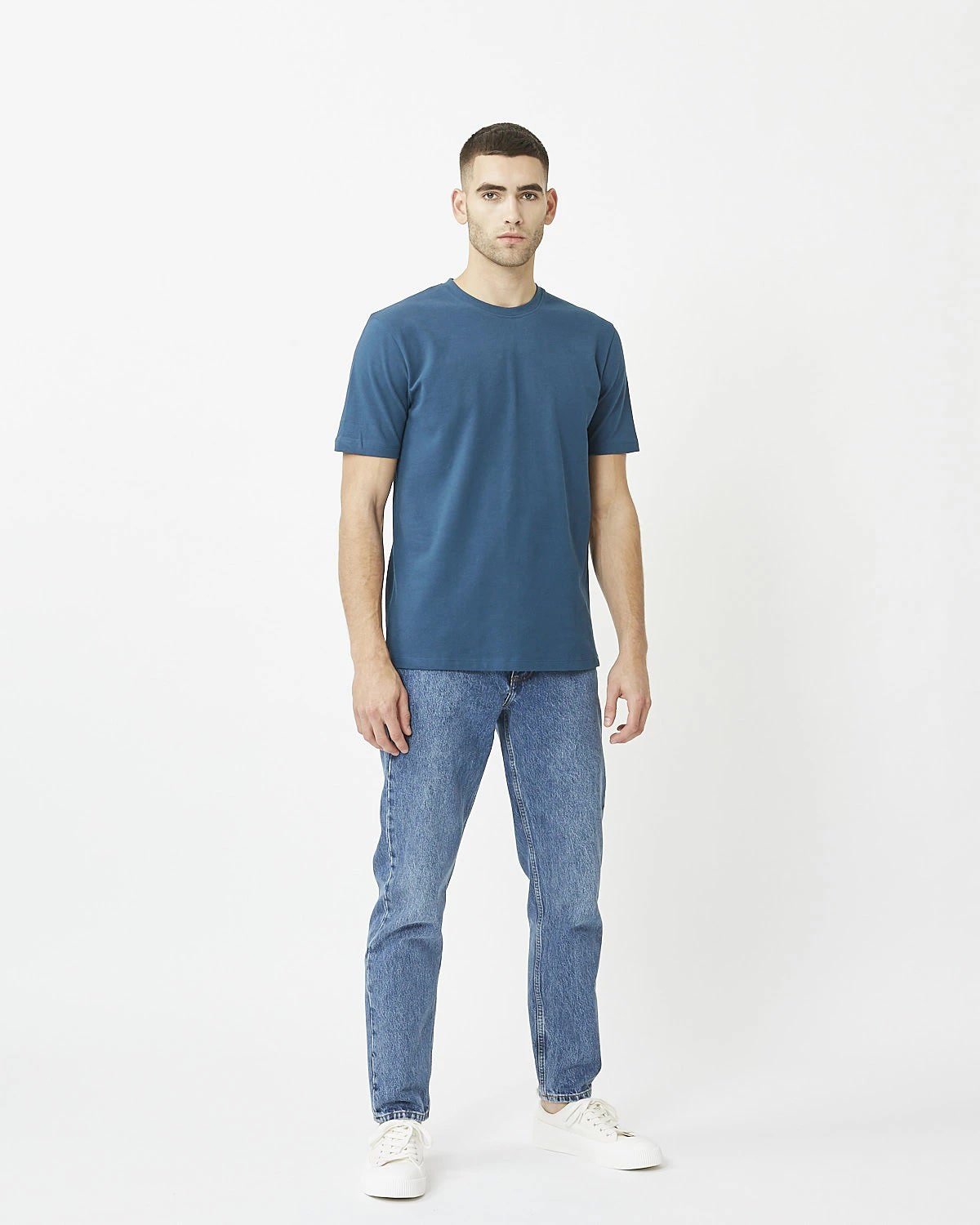 Minimum - Sims 2088 Short Sleeved T-Shirt #Color_Majolica Blue