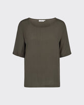 Minimum - Elvire Blouse 212 Short Sleeved Blouse #Color_Racing Green