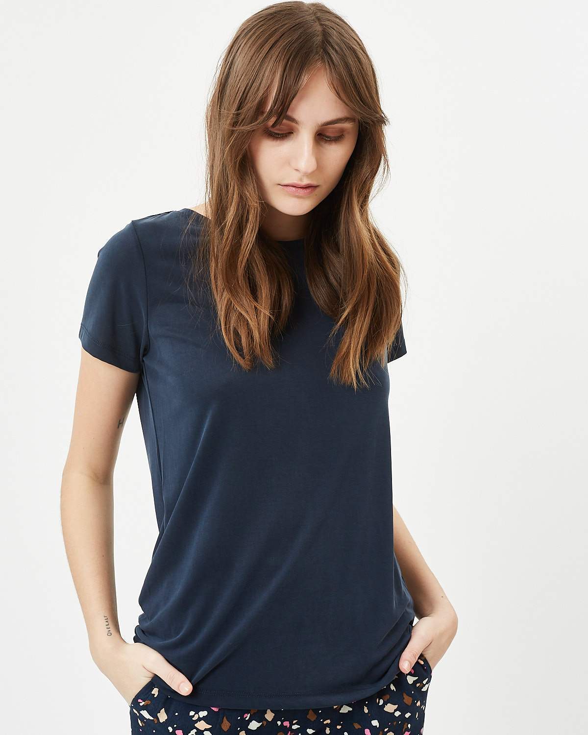 Minimum - Rynah 0281 Short Sleeved T-Shirt #Color_Navy Blazer