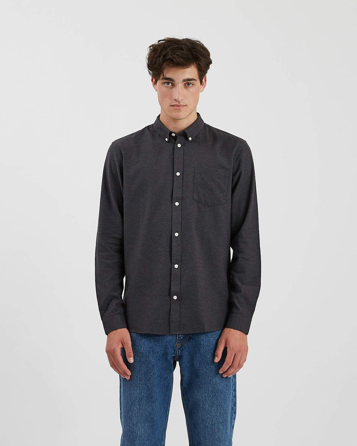 Minimum - Jay 2.0 0063 Long Sleeved Shirt #Color_Dark Grey