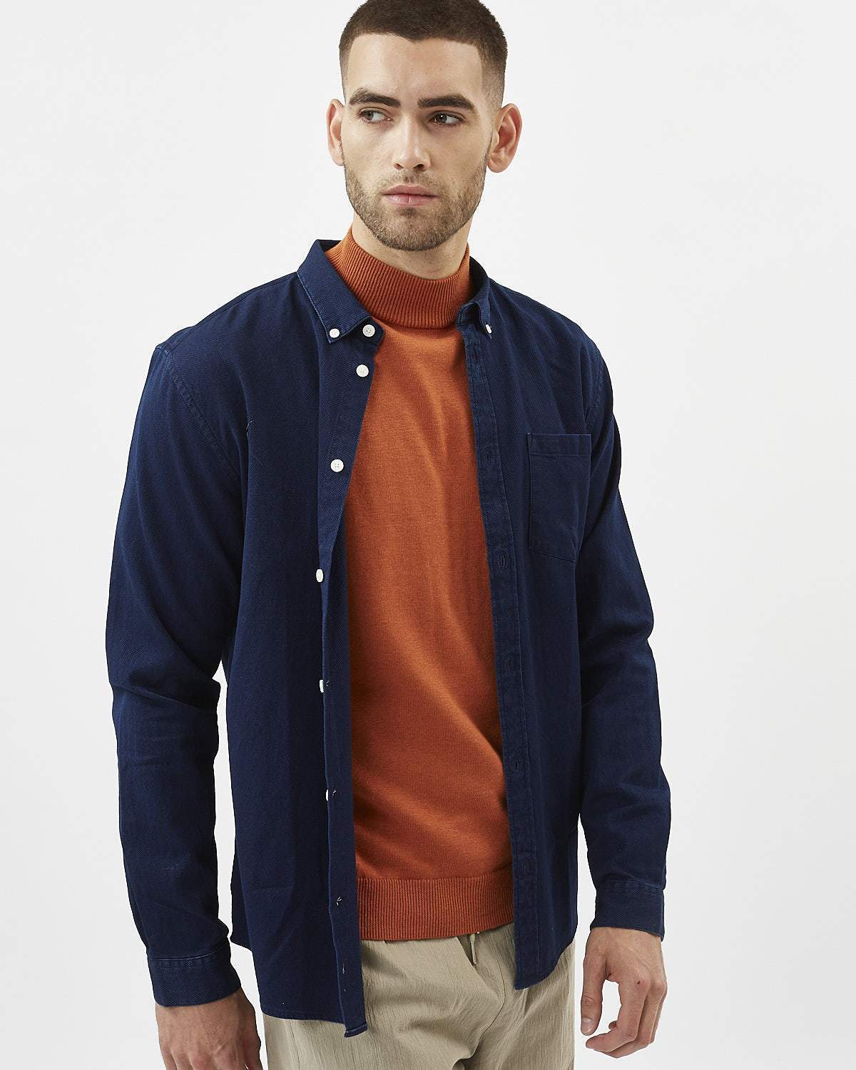 Minimum - Jay 2.0 8017 Long Sleeved Shirt #Color_Navy Blazer