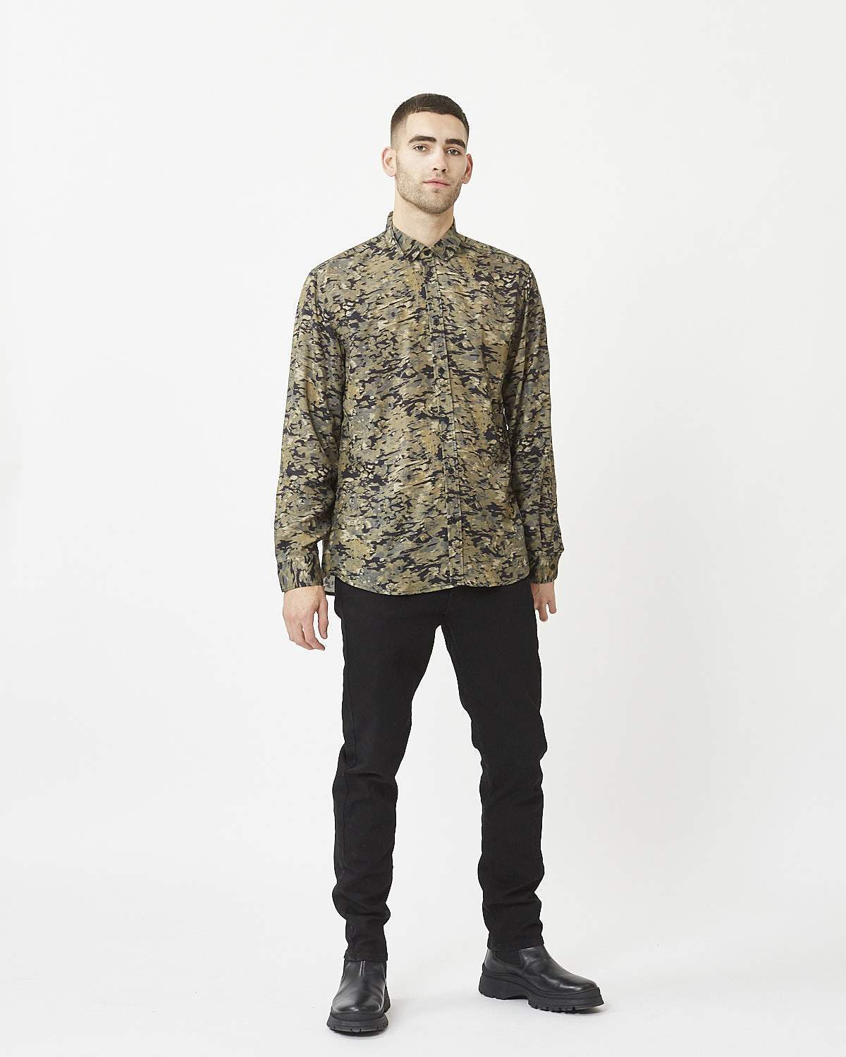 Minimum - Walther 7338 Long Sleeved Shirt #Color_Dark Olive