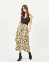 Minimum - Fusine 7053 Midi Skirts #Color_Sunflower