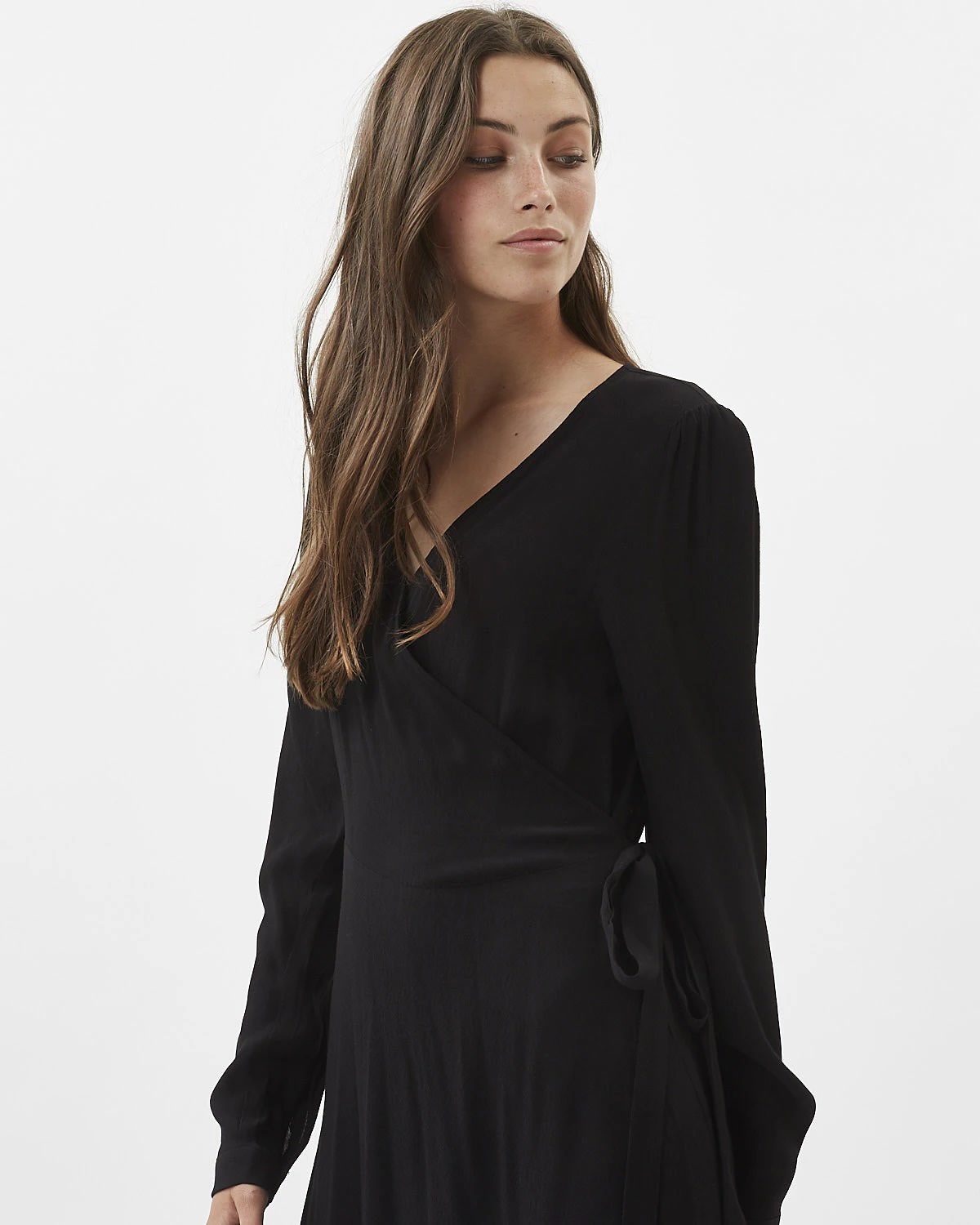 Minimum - Elastica Ls 212 Midi Dress #Color_Black