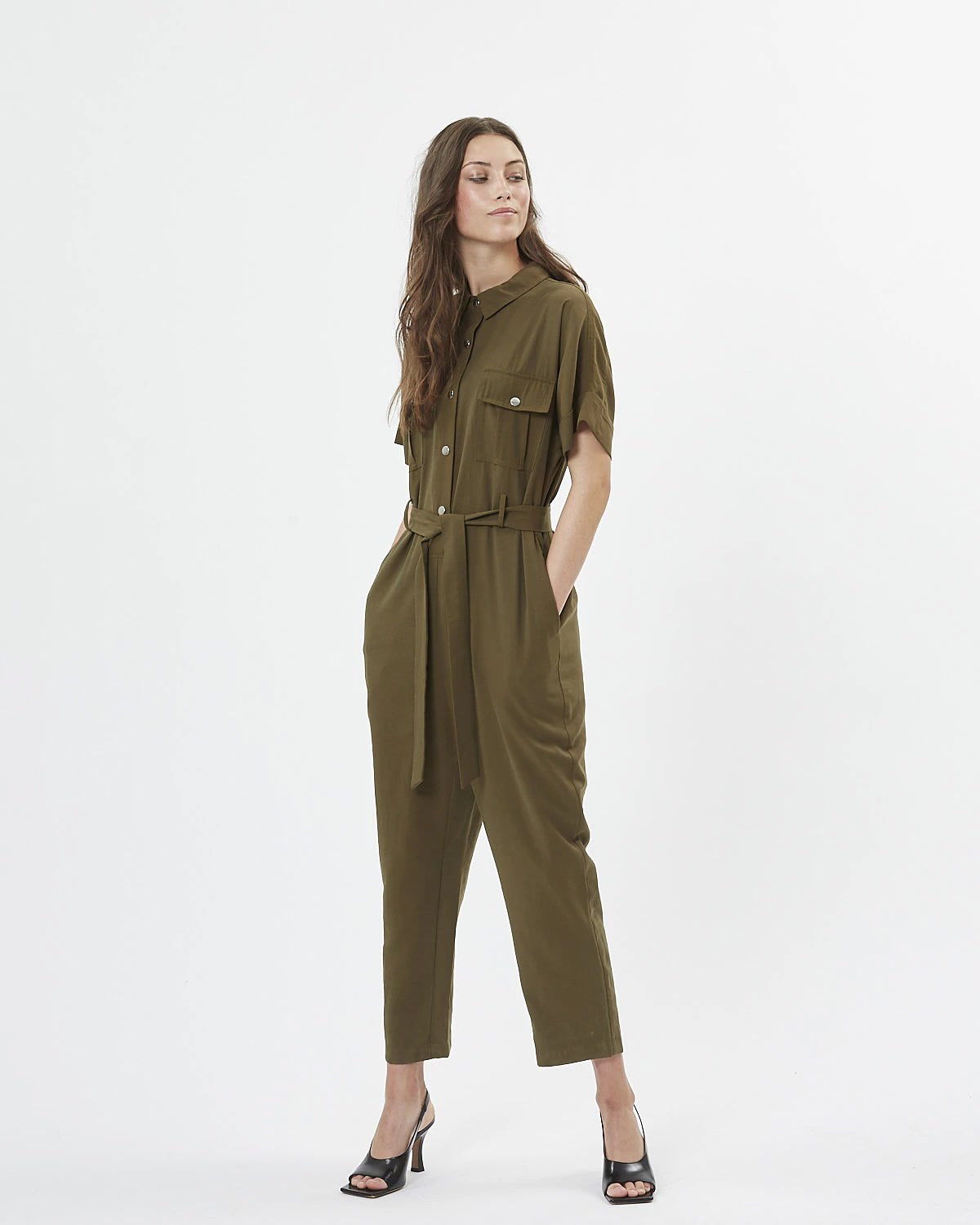 Minimum - Evry 7027 Jumpsuit #Color_Dark Olive