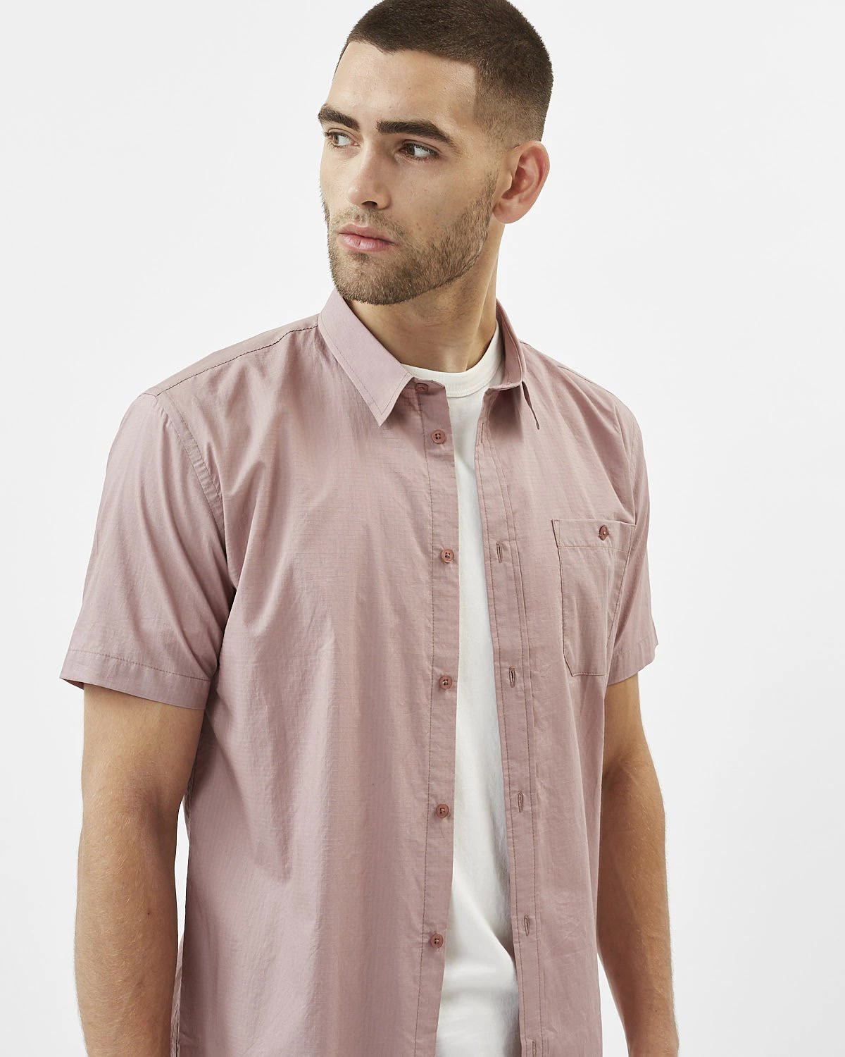 Minimum - Asser 8020 Short Sleeved Shirt #Color_Antler