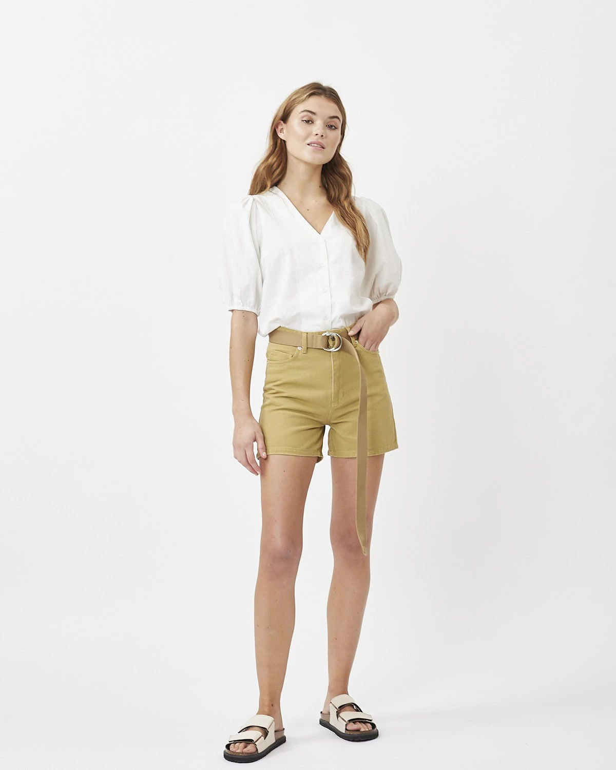 Minimum - Oretta 8069 Short Sleeved Shirt #Color_Broken White