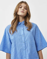 Minimum - Berya 8070 Short Sleeved Shirt #Color_Marina