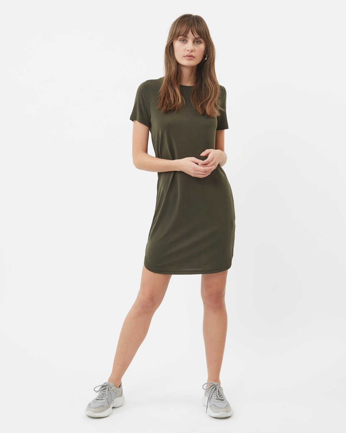 Minimum - Larah 0281 Short Dress #Color_Racing Green